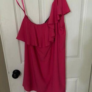 Pink French Connection One Shoulder Dress